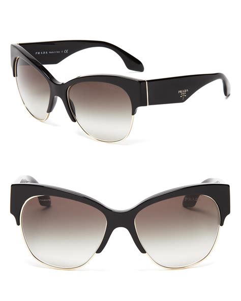 prada glasses grey|59mm cat eye sunglasses Prada.